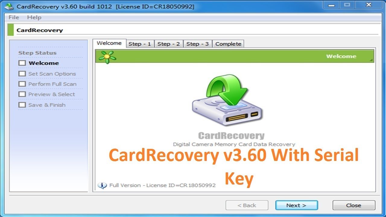 cardrecovery v6.10 registration key free